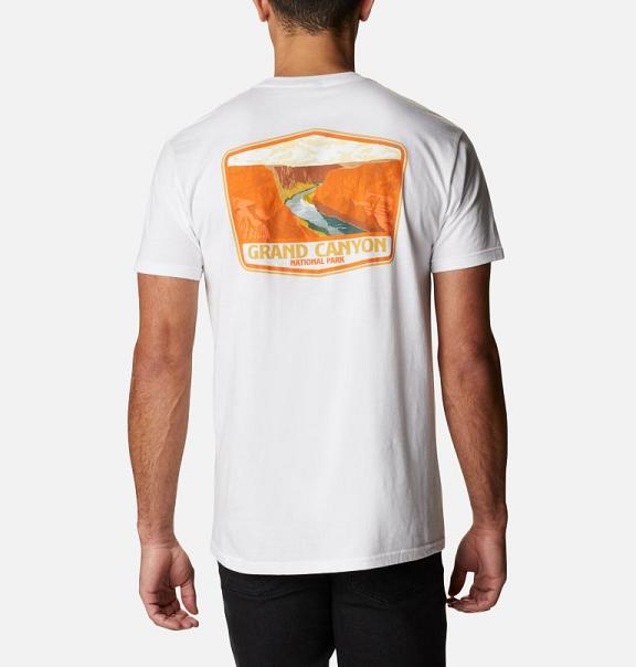 Columbia Grand Canyon T-Shirt White For Men's NZ74358 New Zealand